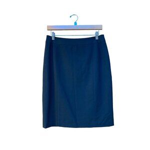 Semantics Black Knee Length Pencil Skirt Business Career Wear Minimalist 6 Petit